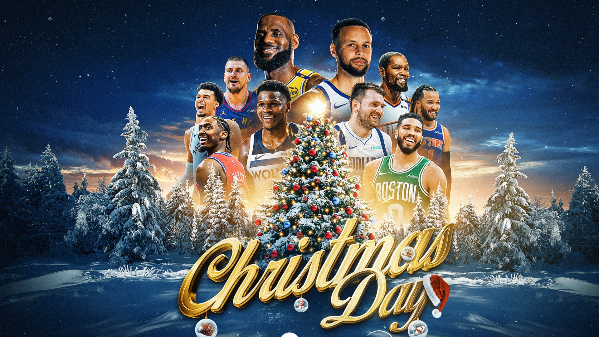 12 月 25 日首发 5 场：圣诞节当天必看的 5 场 NBA 比赛将于 ABC 和 ESPN 中午播出